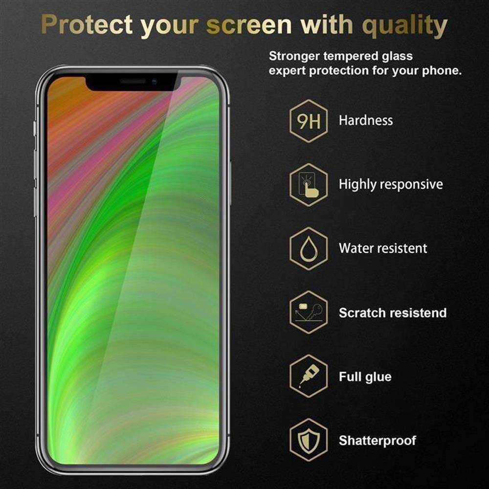 Cadorabo Panzerfolie für Apple iPhone 11 (XI) Schutzfolie in Schwarz Vollbild Folie Tempered Display Schutzglas-2