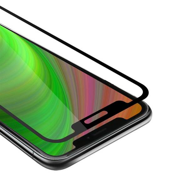 Cadorabo Panzerfolie für Apple iPhone 13 Schutzfolie in Schwarz Vollbild Folie Tempered Display Schutzglas