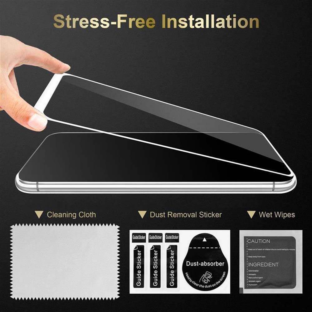 Cadorabo 3x Vollbild Panzer Folie für Huawei P20 LITE Schutzfolie in Weiß Tempered Display-Schutzglas-3