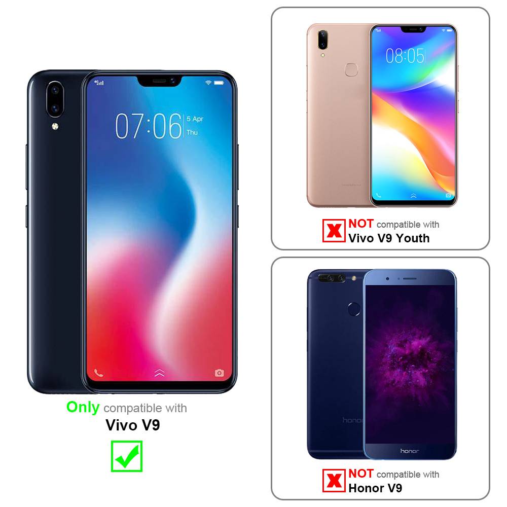 Cadorabo Handykette für Vivo V9 in Orange - Handy Schutz Hülle Necklace mit Verstellbaren Band Kordel zum Umhängen-1