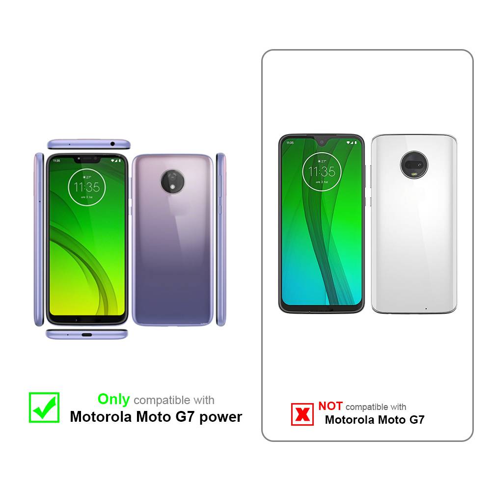 Cadorabo Schutzhülle für Motorola MOTO G7 Power Hülle in Rot Handyhülle Case Cover TPU Etui-4
