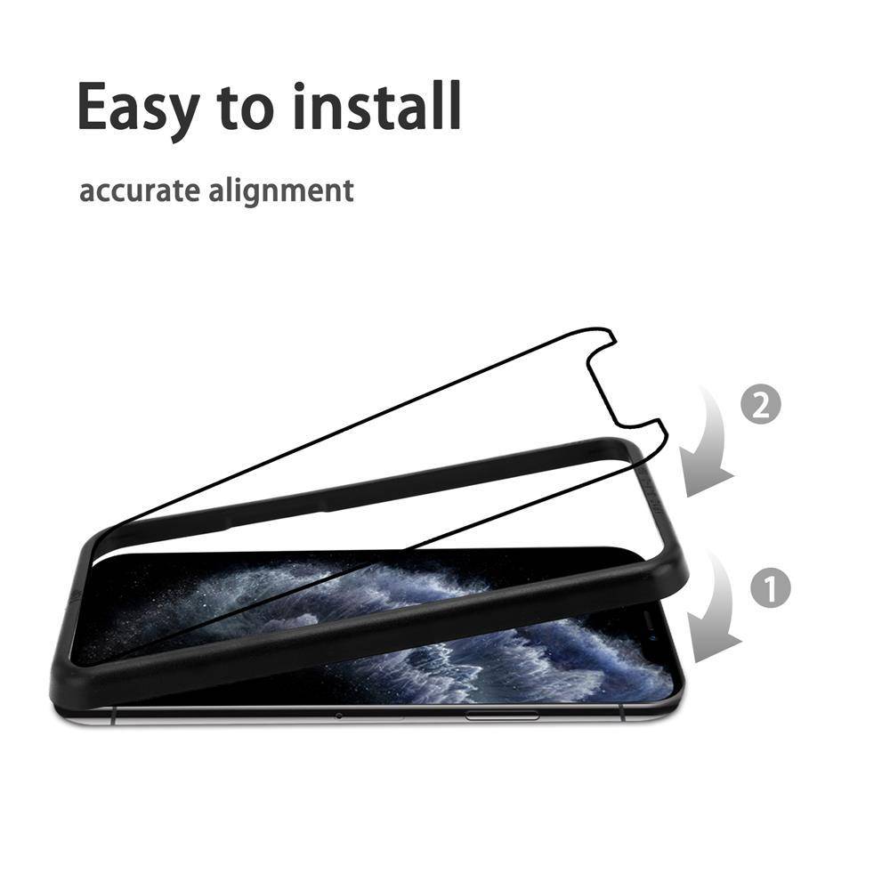 Cadorabo 3x Panzerfolie für Apple iPhone 11 Schutzfolie in Schwarz Folie Tempered Display Schutzglas-1
