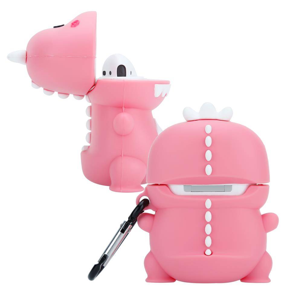 Cadorabo Hülle für Apple AirPod 1 & 2 Design Rosa Silikon Kopfhörer Schutzhülle Case Schlüsselanhänger-2