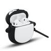 Cadorabo Hülle für Apple AirPod 1 & 2 Design Schwarz Silikon Kopfhörer Schutzhülle Case Schlüsselanhänger