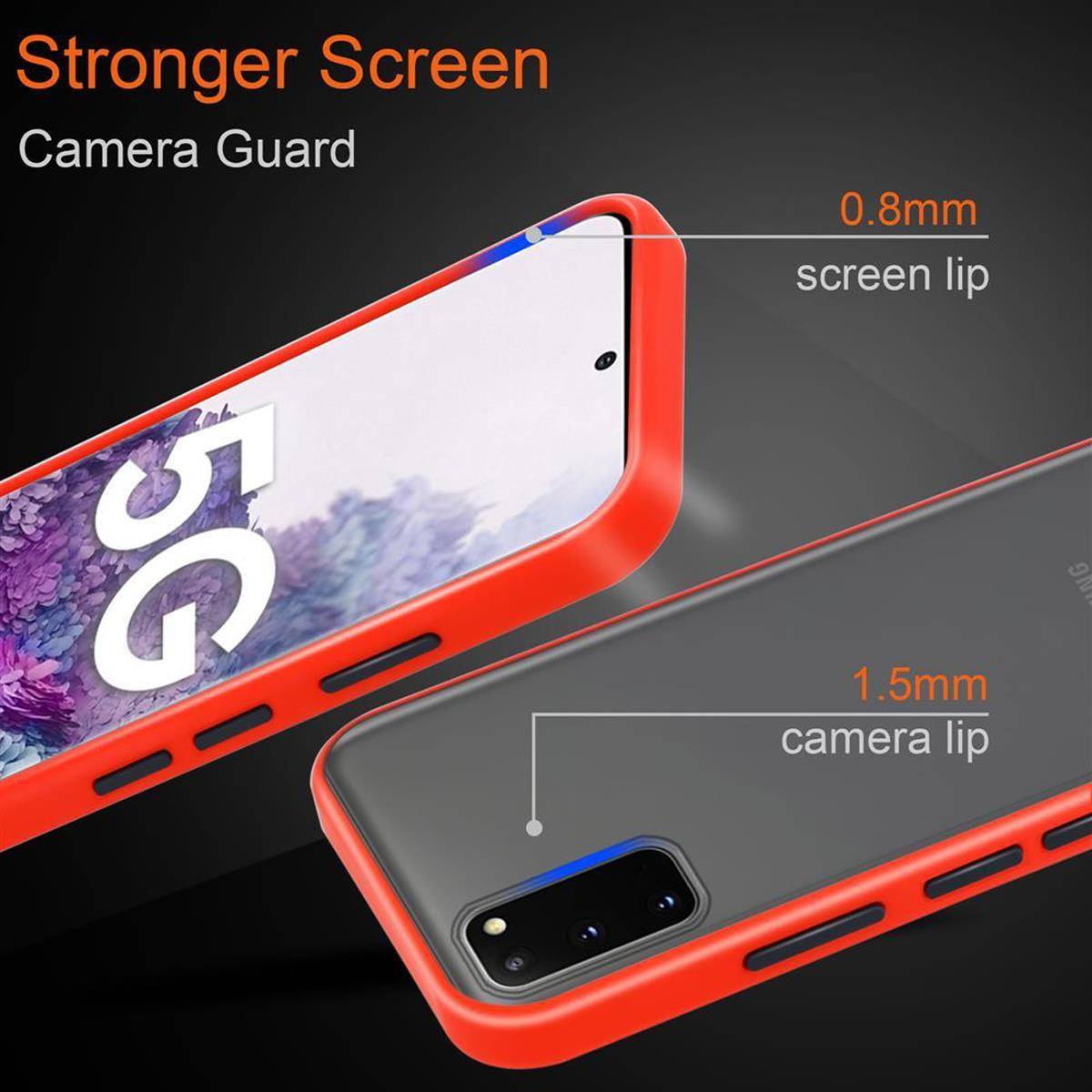 Cadorabo Hülle für Samsung Galaxy S20 Schutz Hülle in Transparent Handyhülle Hybrid Schutzhülle Etui TPU Silikon-2
