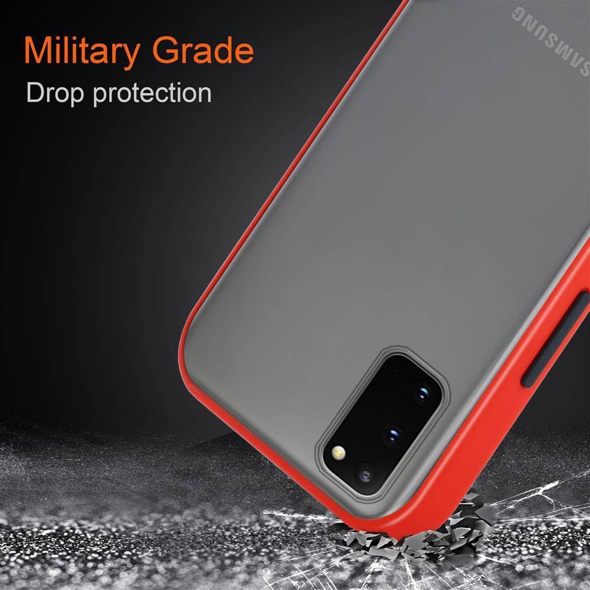 Cadorabo Hülle für Samsung Galaxy S20 Schutz Hülle in Transparent Handyhülle Hybrid Schutzhülle Etui TPU Silikon-3