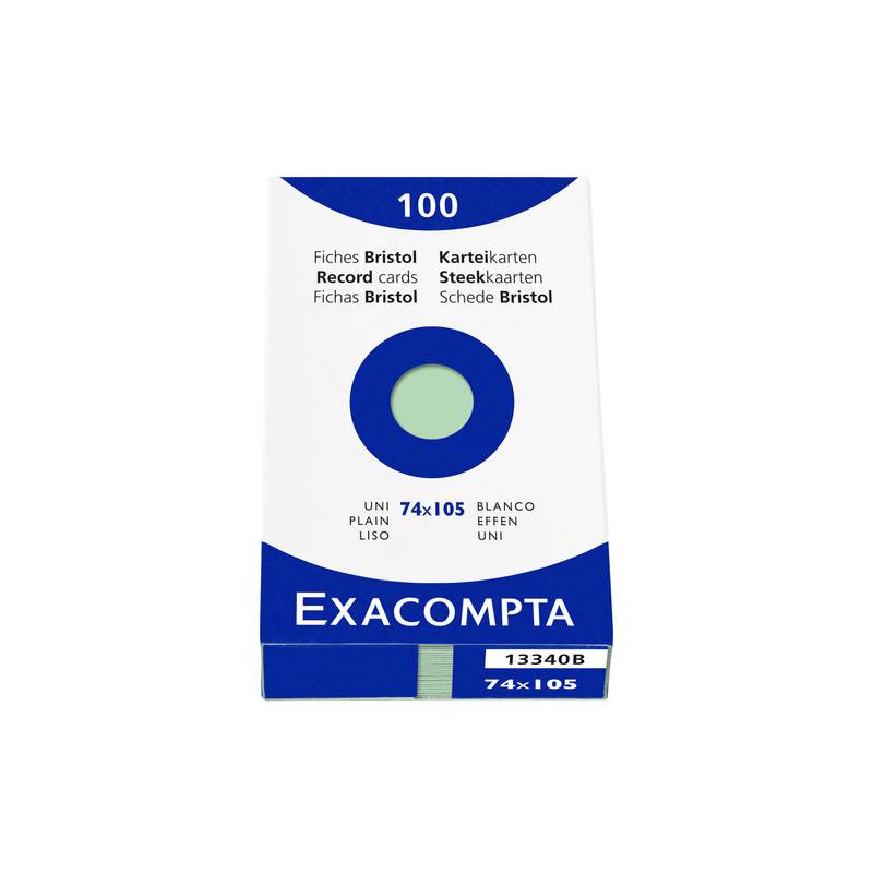 EXACOMPTA Karteikarten, DIN A7, blanko, grün-0