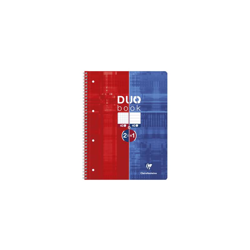 Clairefontaine Collegeblock DUOBOOK, DIN A4+,kariert/liniert-0