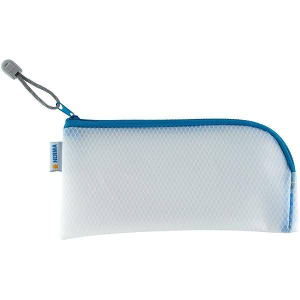 HERMA Reißverschlusstasche "Mesh Bags", 230 x 110 mm, blau-0