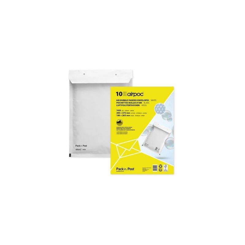 MAILmedia Luftpolster-Versandtaschen, Typ 15/E, weiß, 17 g