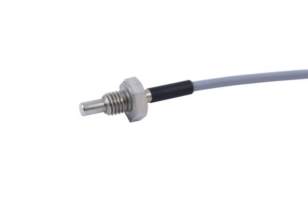 promesstec Pt100 Temperaturfühler / 5m PVC-Leitung / 3-Leiter / M10 Einschraubgewinde / Klasse A / -35°C...+85°C