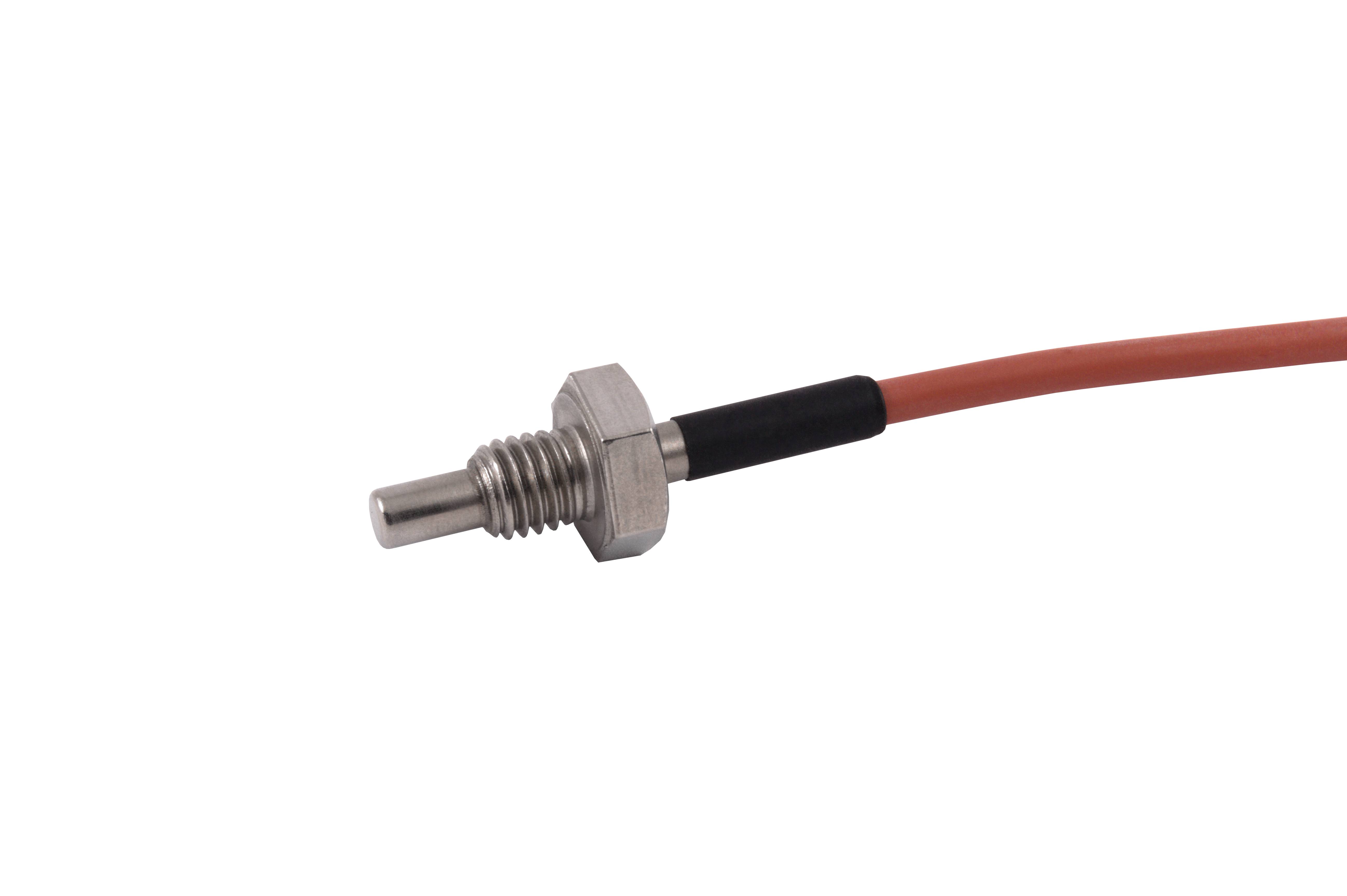 promesstec Pt1000 Temperaturfühler / 2m Silikon-Leitung / 2-Leiter / M10 Einschraubgewinde / Klasse A / -50°C...+180°C-0