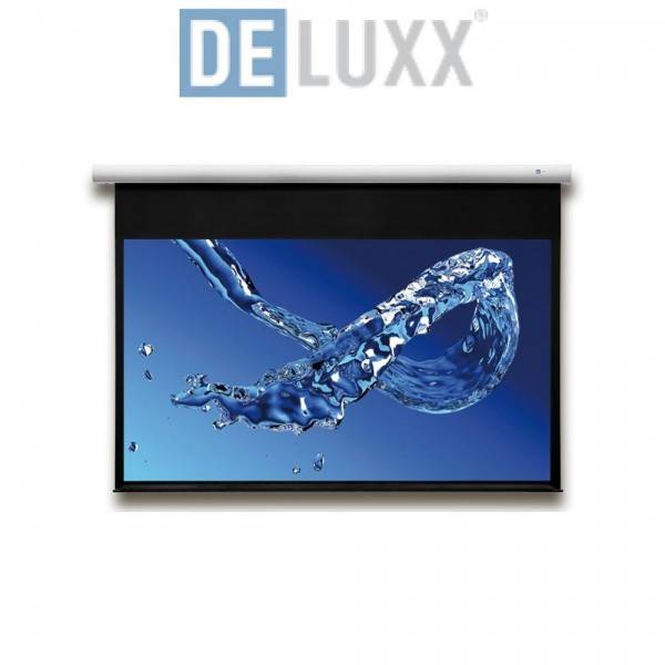 DELUXX® Advanced Motorleinwand Elegance PLUS 4:3 Mattweiss Polaro 203 x 152 cm