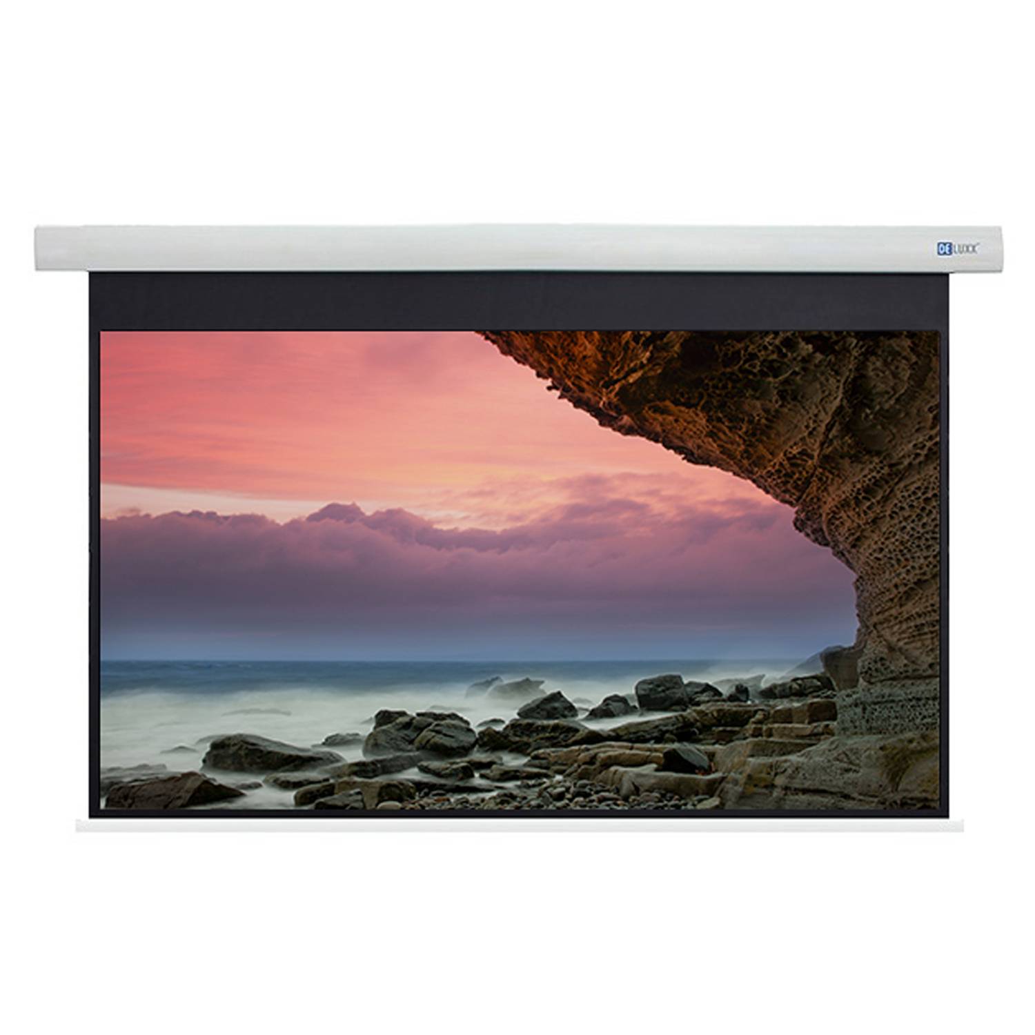DELUXX Cinema Motorleinwand 265 x 149cm, 120" - 4K Fibre MWHT-0
