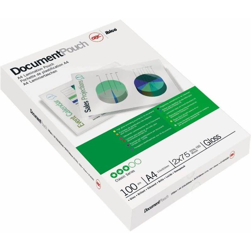 GBC Folientasche DocumentPouch 3740400 DIN A4 150µm 100 St./Pack.-0