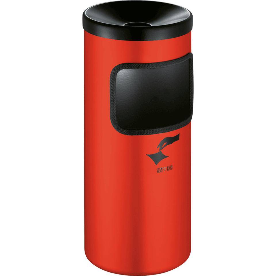 TKG Ascher-Abfall-Kombination RONDO, selbstlöschend, Bodenmodell, 10 L-0