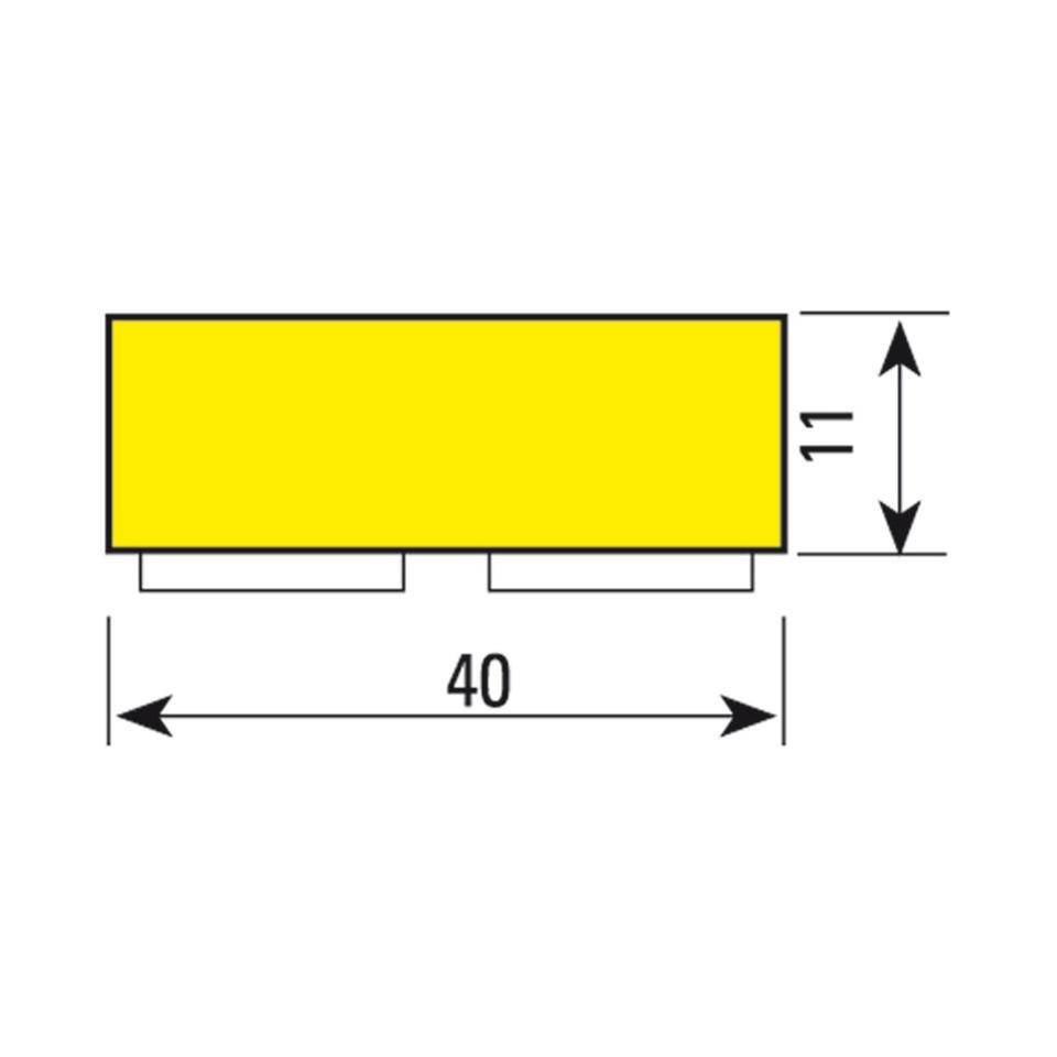 Knuffi Flächenschutzprofil Typ F, selbstklebend/zum Anschrauben,gelb/schwarz, PU, lfm-1