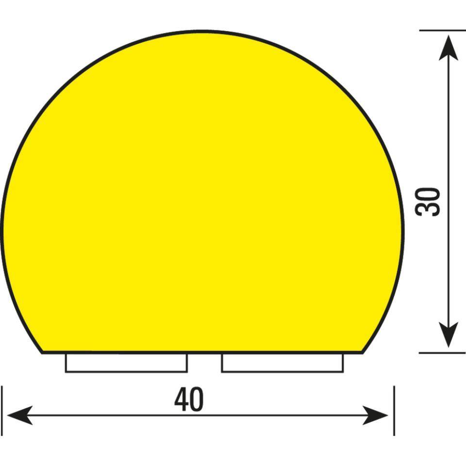 Knuffi Flächenschutzprofil Typ C, selbstklebend/zum Anschrauben,gelb/schwarz, PU, lfm-3