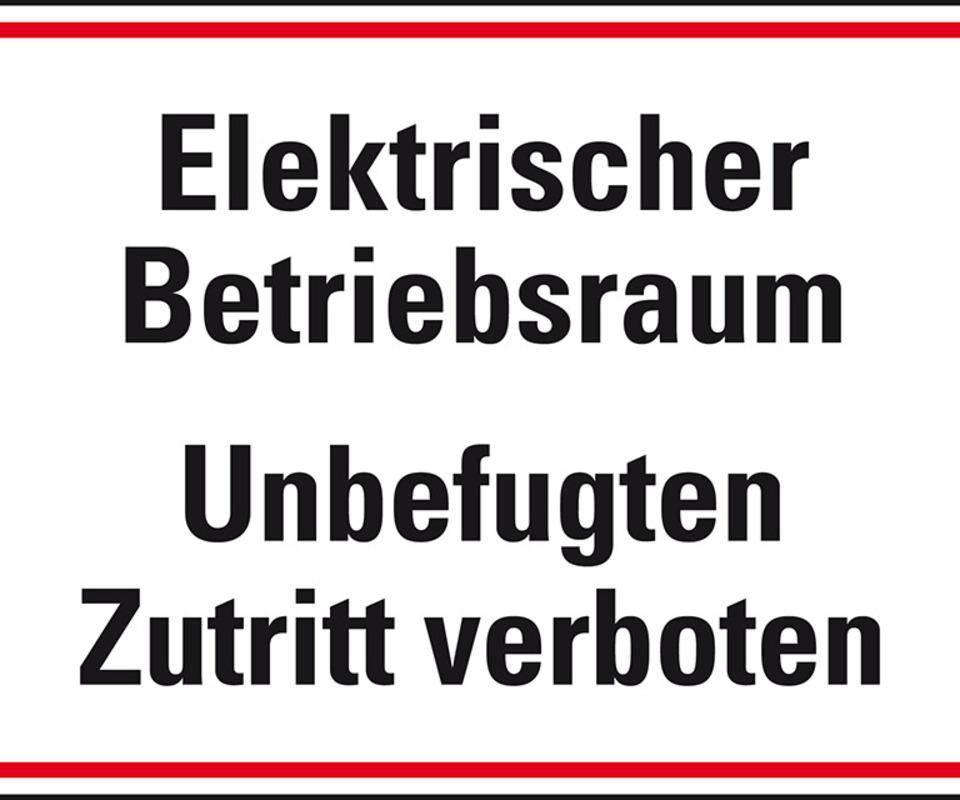 Hinweisschild Elektrischer Betriebsraum, Unbefugten..., Kunststoff, 300x200mm-0