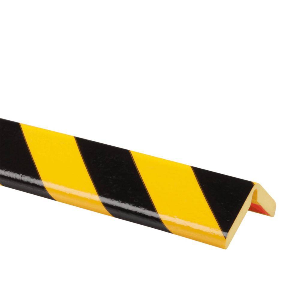 Knuffi Eckschutzprofil H+ FLEX, selbstklebend, gelb/schwarz, PU-Schaum, 1m-0