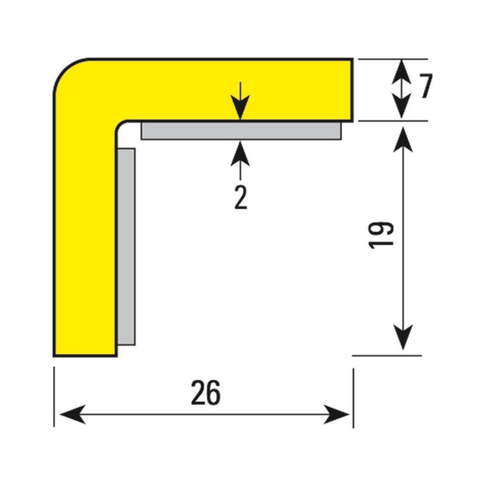 Knuffi Eckschutzprofil Typ E, magnetisch, schwarz, 1m-1