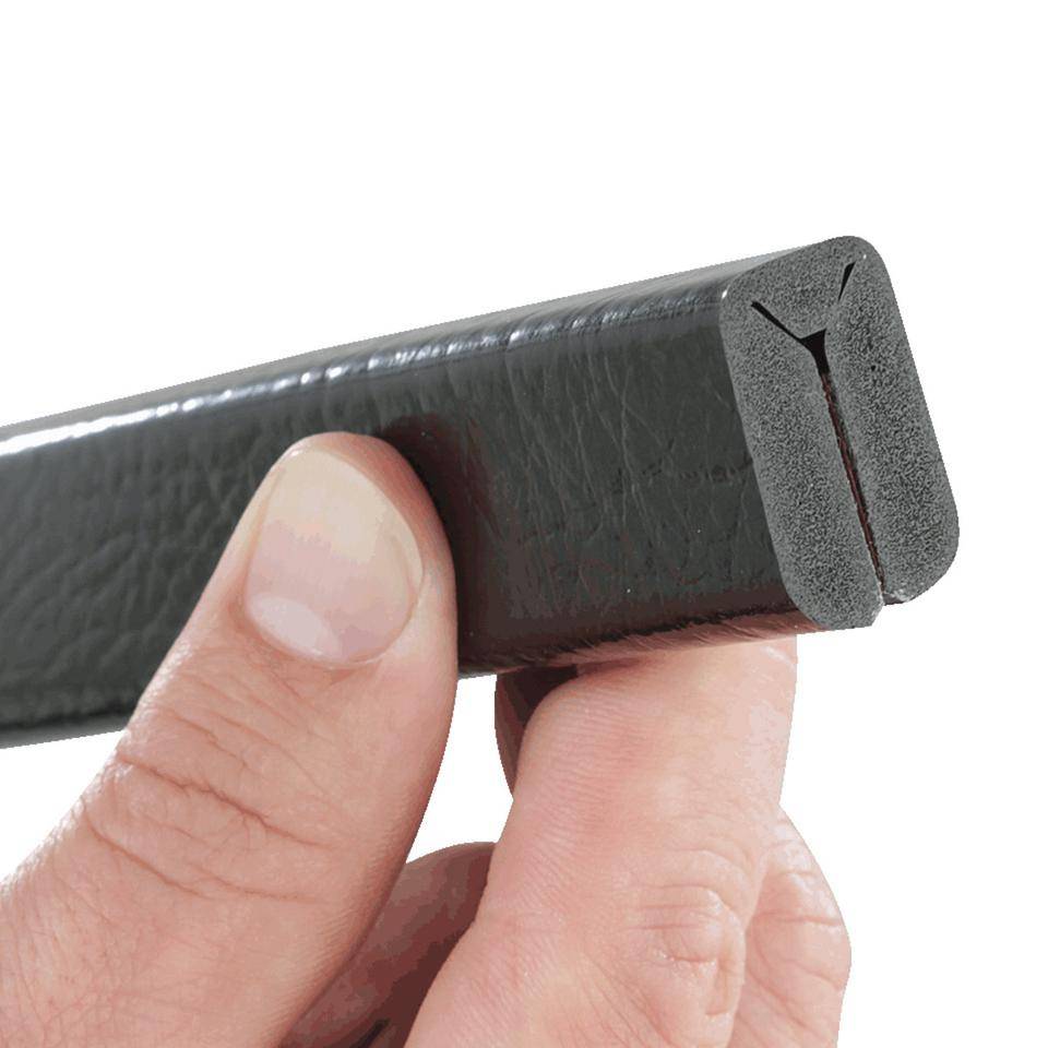 Knuffi Eckschutzprofil Typ W FLEX, selbstklebend/Aufschrauben, schwarz, 1m-1