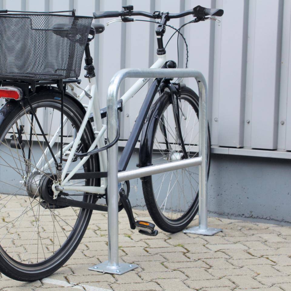 K.57 Fahrrad-Anlehnbügel Proof,Knieholm,z. Aufdübeln,verz.,Stahl,900x800mm,Ø42mm-1