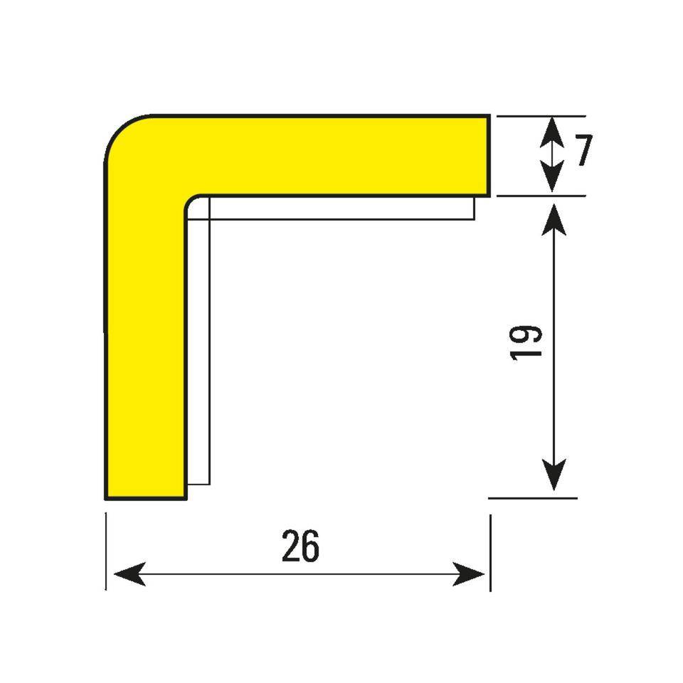 Knuffi Eckschutzprofil Typ E, selbstklebend/zum Anschrauben, weiß, PU-Schaum, 5m-1