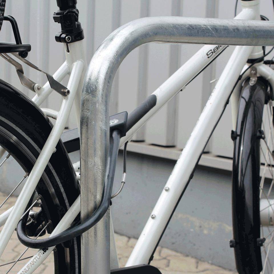 K.57 Fahrrad-Anlehnbügel Proof,Knieholm,z. Aufdübeln,verz.,Stahl,900x800mm,Ø42mm-2