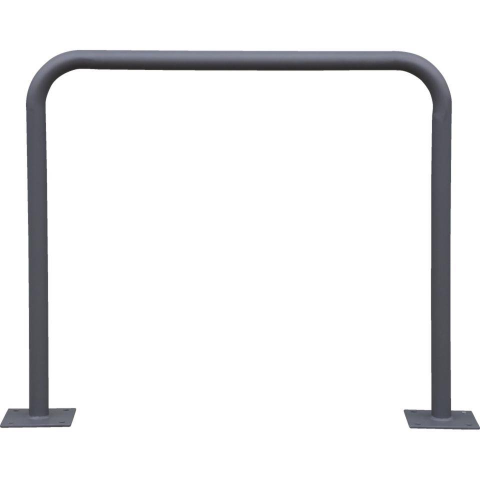 K.57 Fahrrad-Anlehnbügel Proof, zum Aufdübeln, anthrazit, Stahl,900x800mm-0