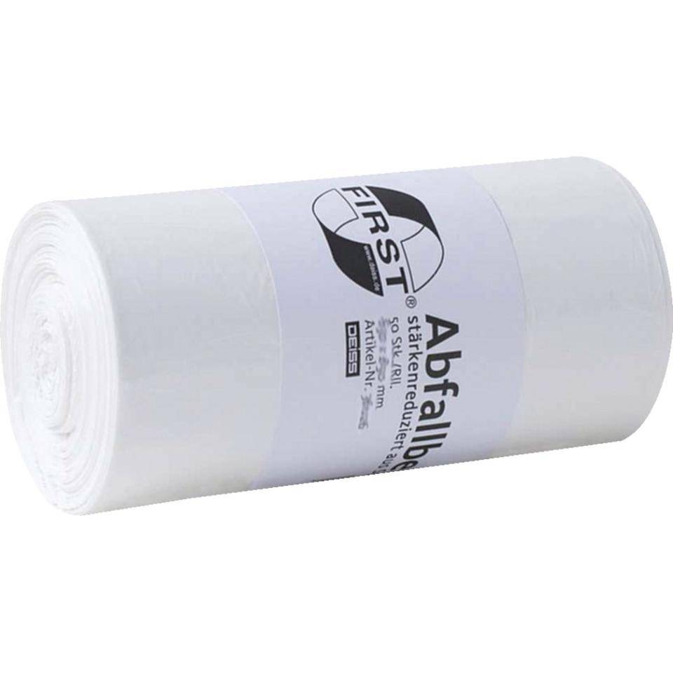 Abfallbeutel First, weiß, 30 l, 500x600mm, 50/Rolle-0