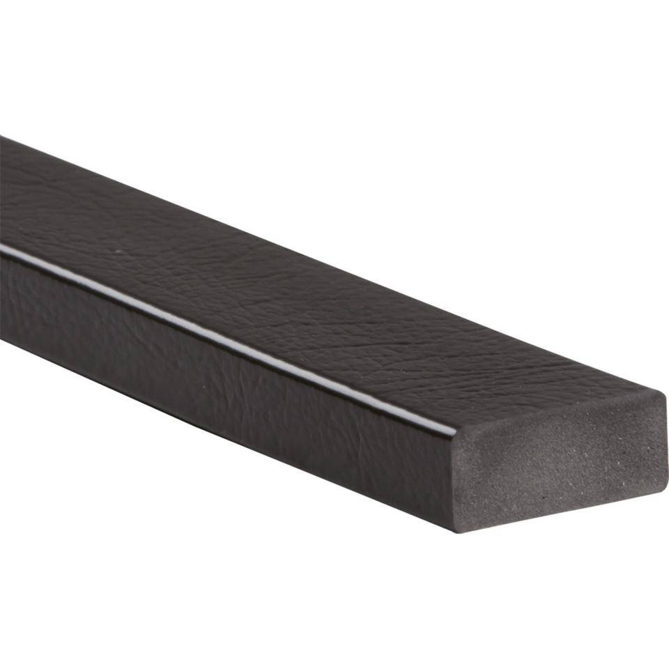 Knuffi Flächenschutzprofil Typ D, selbstklebend/zum Anschrauben,schwarz, PU-Schaum, 1m-0