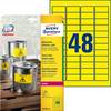 Avery Zweckform L6103 - Polyester - permanenter Klebstoff - Gelb - 45.7 x 21.2 mm 960 Etikett(en) (20 Bogen x 48)