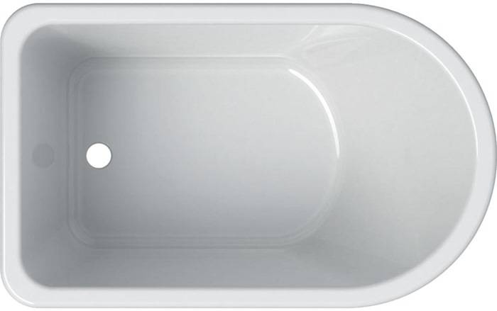 Geberit Badewanne BAMBINI 765x470x285mm, asymmetrisch weiß-0