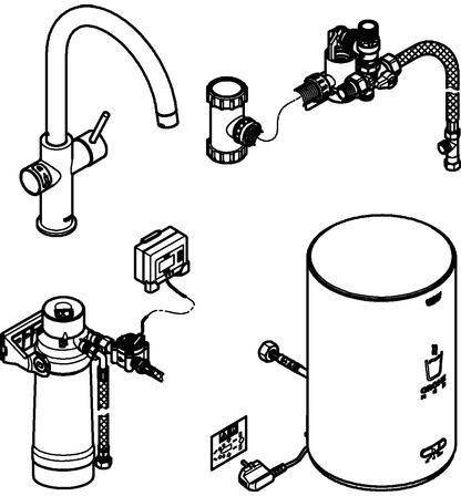 Grohe Einhand-Spültischbatterie RED DUO M-Size C-Auslauf m Boiler chr A-1
