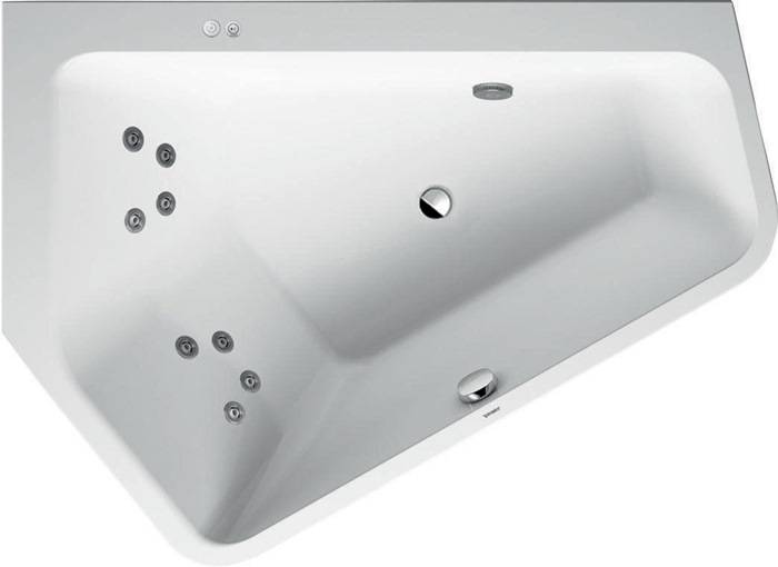 Duravit Whirlwanne Paiova 5 E li 205 l 1770x1300mm weiß Jet-System-1