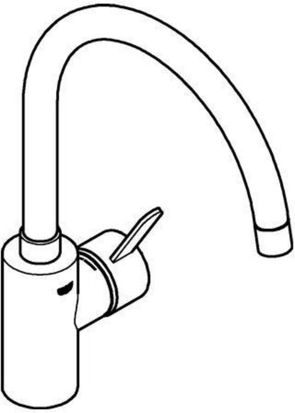 Grohe EH-Spültischbatterie EUROSMART C 1/2Zoll ho Ala chr