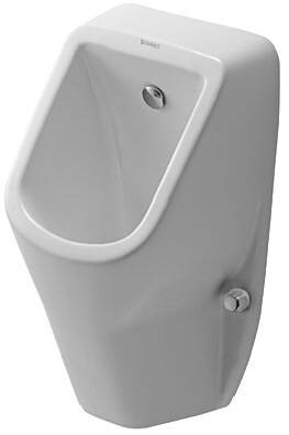 Duravit Urinal D-CODE RIMLESS 305x290mm Zul v hinten ohne Fliege weiß