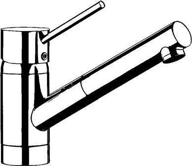 KLUDI 339310575 Spültisch-Einhandmischer KLUDI SCOPE DN 15, herausziehbar chrom-1