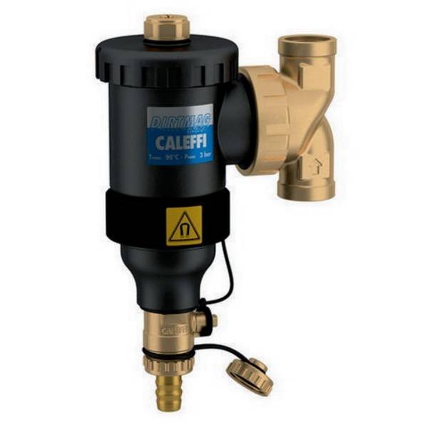 CALEFFI 545306 Schlammabscheider 545 mit Magnet, aus Technopolymer 1Zoll mit Mag