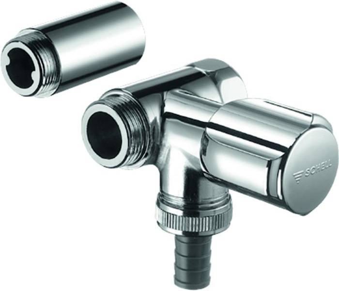 SCHELL NA-Ventil COMFORT chr f Wandbatterien 3/4Zoll Anschl re 56-1