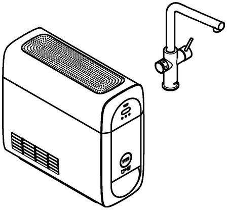 Grohe EH-Spültischbatterie BLUE HOME Starter-Kit L-Auslauf su-st