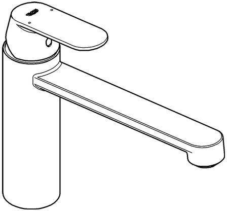Grohe EH-Spültischbatterie EUROSMART C 1/2Zoll mi-ho Ala chr-1