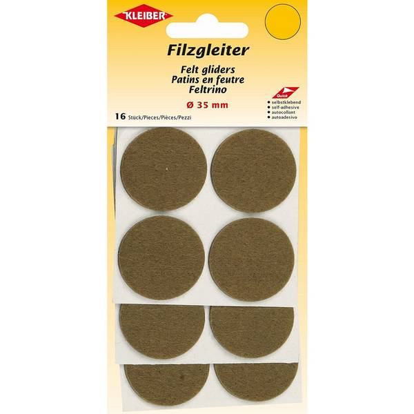 KLEIBER Filzgleiter, Durchmesser: 35 mm, braun