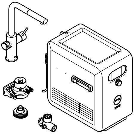 Grohe Einhand-Spültischbatterie-Set BLUE L-Auslauf su-st-0