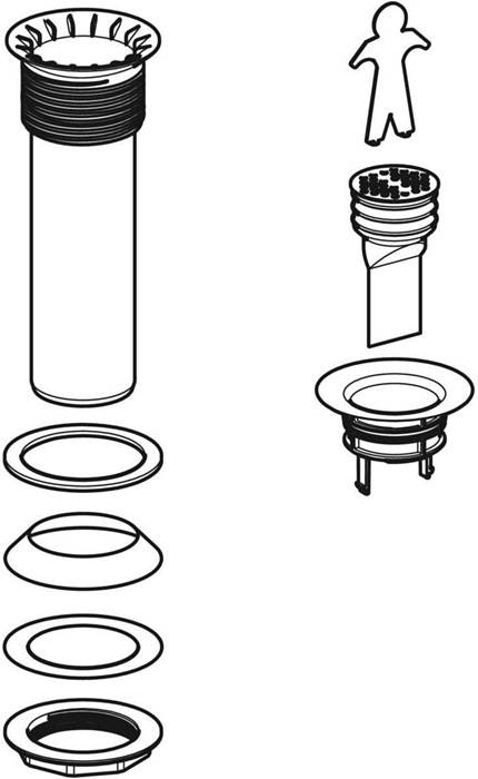 Geberit Set Ablaufgarnitur für wasserlose Urinale Außendurchmesser 50mm-1