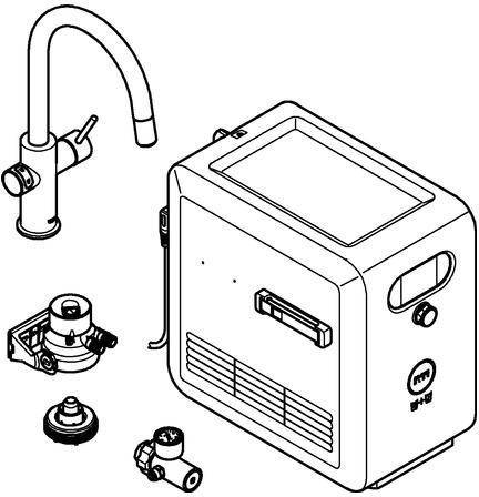 Grohe Einhand-Spültischbatterie-Set BLUE C-Auslauf chr