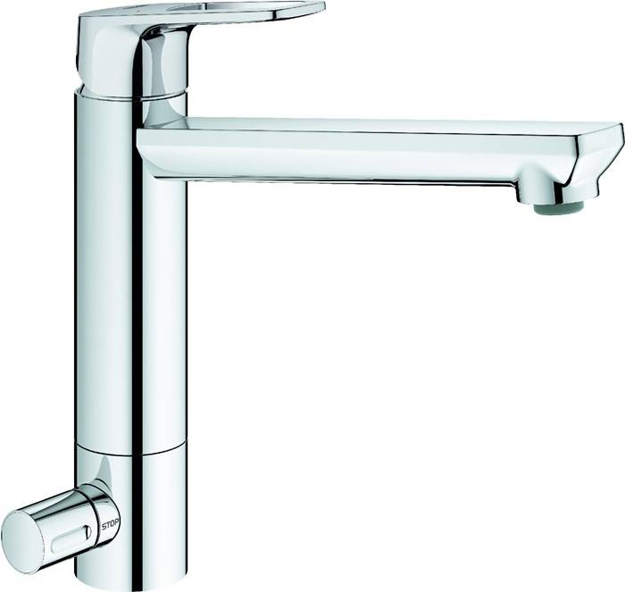 Grohe Einhand-Spültischarmatur BAULOOP 1/2Zoll mi-ho Ala integr Vorabsp. chr-1