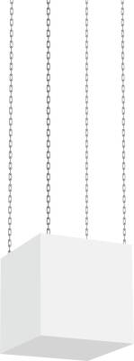Schild Deckenabhängung "FLEX BOX", Acrylglas, 200x200 mm-0