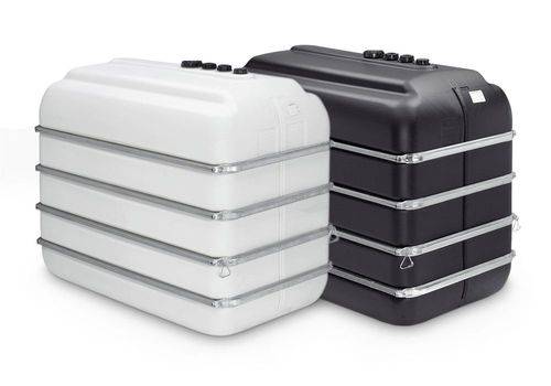 Industrietank, 5000 l Volumen, schwarz, für Medien mit Dichte max. 1,2-1
